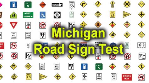 how to find hard michigan road sign tests for free|michigan driving test signs.